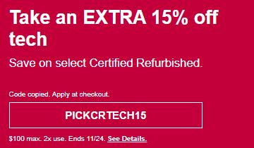 Maybe you would like to learn more about one of these? Expired eBay: Save 15% On Refurbished Tech With Promo Code - Doctor Of Credit