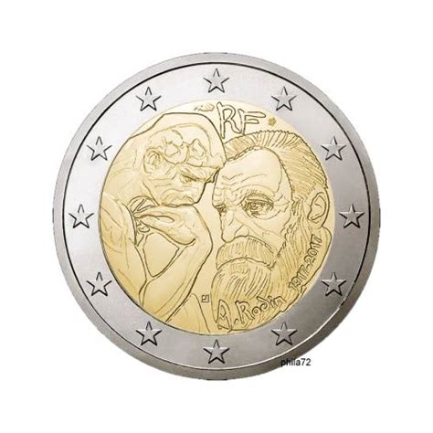 Commémorative 2 Euros France 2017 Unc Auguste Rodin Philatelie72