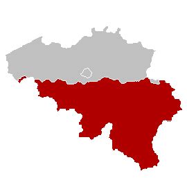La hiérarchie des divisions administratives est la suivante : Belgique - régions : Wallonie • Carte • PopulationData.net