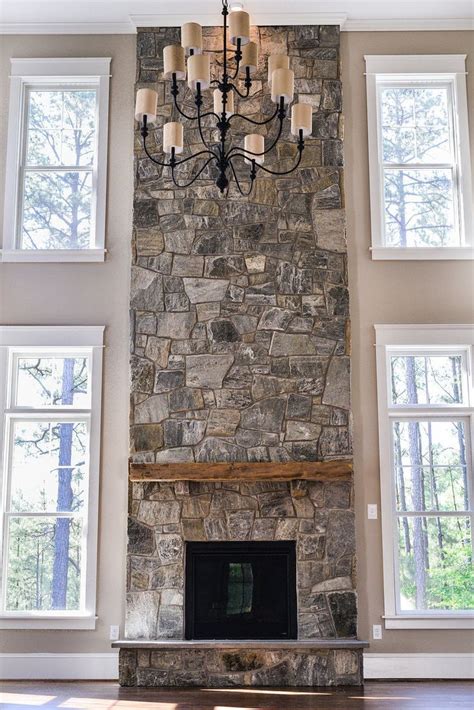 This Mantel Two Story Stone Fireplace Great Pin For Oahu