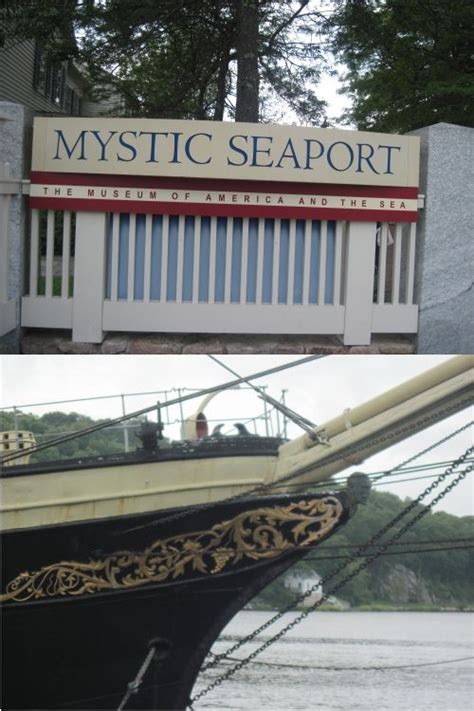Mystic Seaport Living History Museum Consisting Of A Village Ships