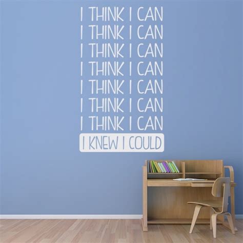I Think I Can Childrens Quote Wall Sticker