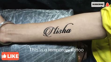 nisha name temporary tattoo in 2022 tattoos temporary tattoo temporary