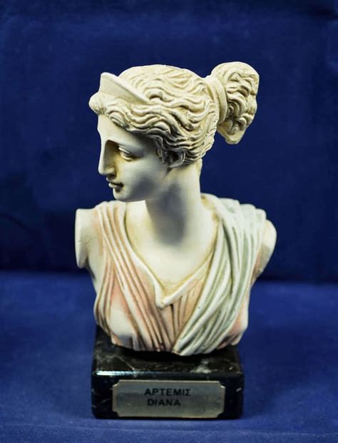 Artemis Sculpture Diana Bust Ancient Greek Goddess Of Hunt Artifact Home Kitchen Sculptures