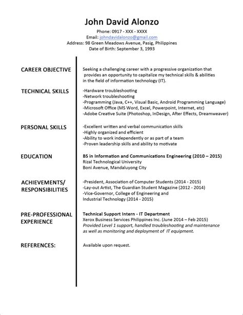 See professional examples for any position or industry. template cv word for fresh graduate - Le CV pour trouver ...