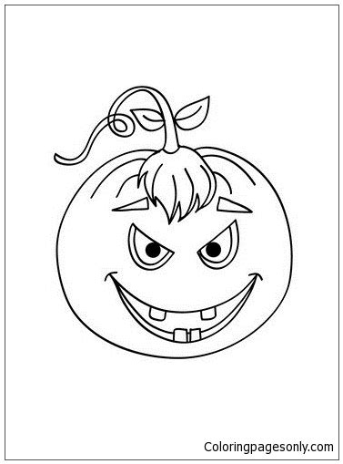 Scary Carved Pumpkin Coloring Page Free Printable Coloring Pages