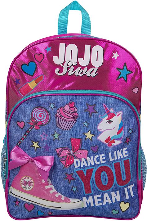 Jojo Siwa Bow Backpack Ruck Sack Sholder Bag Denim Large Poket Print
