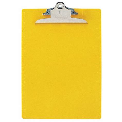 Letter Size Yellow Clipboard 1dnu121605 Grainger