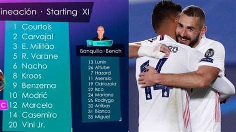 Courtois, nacho, militao, ramos, mendy; LIVE SCTV Susunan Pemain Real Madrid vs Chelsea Liga ...