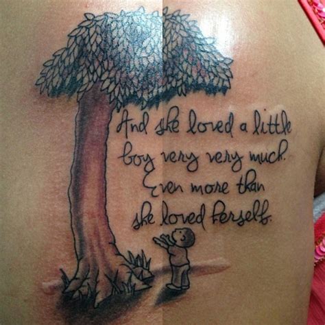 6 quotes from the giving tree: 10 Tattoos Parents Got That Were Inspired by Their Kids | Giving tree tattoos, Tree tattoo ...