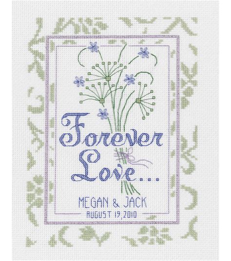 Janlynn Forever Love Wedding Sampler Counted Cross Stitch Kit Joann