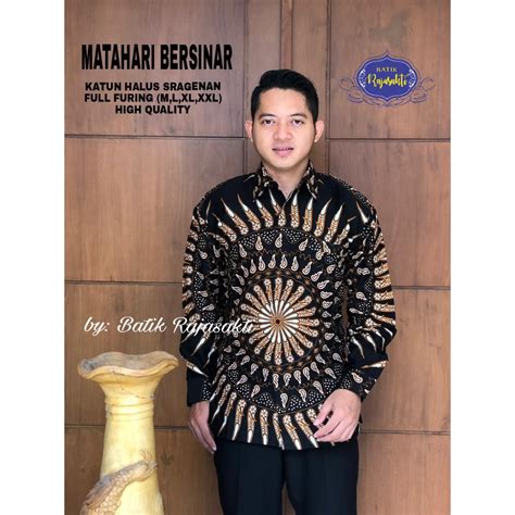 Jual Matahari Bersinar Rajasakti Kemeja Batik Solo Pria Lengan Panjang