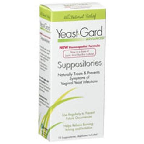 yeast gard advanced homeopathic suppositories treatment with probiotics 10 ea