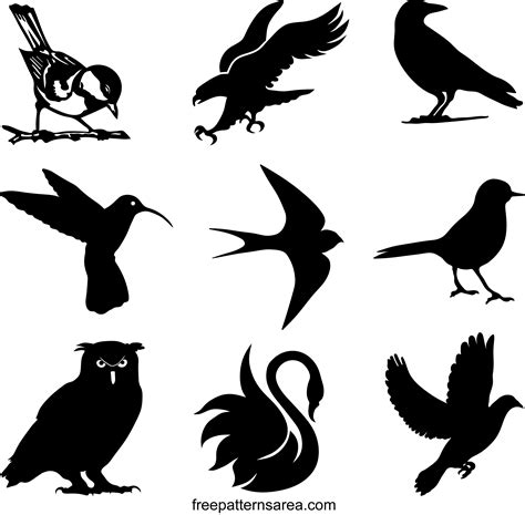 Silhouettes Printable Black Instant Download In Digital Form Clipart