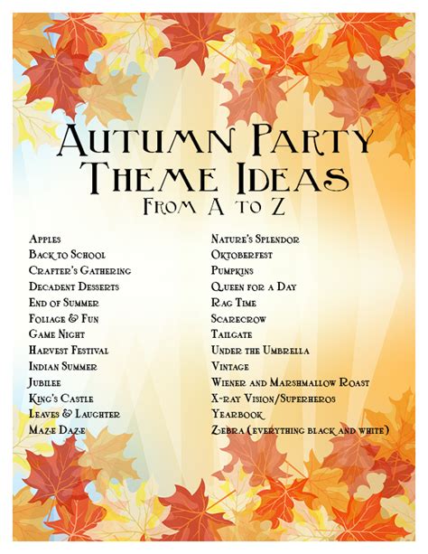Autumn Party Theme Ideas Savvy Entertaining