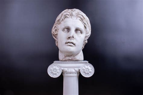 Head Of A Statue Of Alexander The Great Statue Bust Greek Etsy