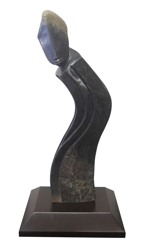 African Black Marble Sculpture | Chairish