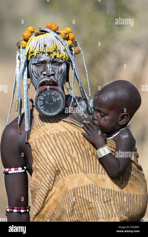 Mursi Tribe In Southern Ethiopia Stock Photo Alamy