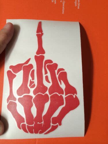 Skeleton Middle Finger Sticker Decal Ebay