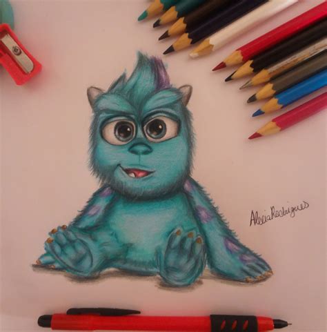 How To Draw Baby Sulley Step By Step Disney Characters Cartoons