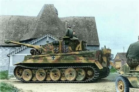 Tiger I And Kubelwagen France 1944 German Tanks Tiger Tank Ww2