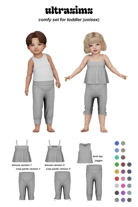 Comfy Set For Toddler 6 Items Ultra Sims Toddler Cc Sims 4 Sims