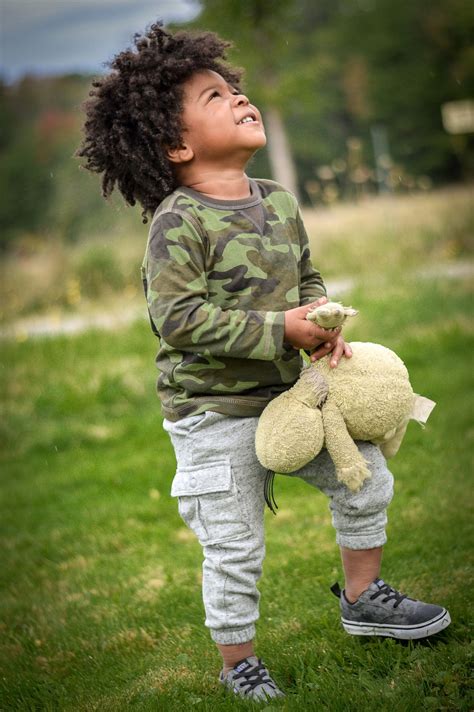 Afro hair care is hugely underrepresented. Army Green OOTD! | Afro hair boy, Natural hair babies ...