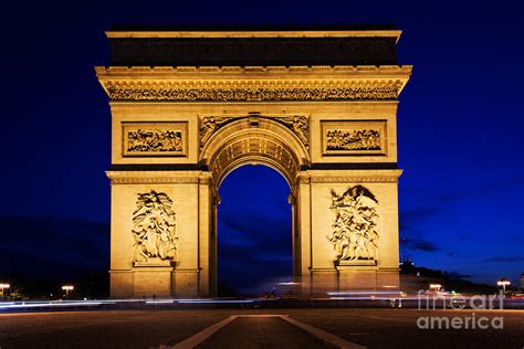 Arc De Triomphe At Night Paris France Photograph By Michal Bednarek