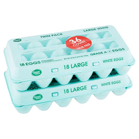Great Value Large White Eggs 72 Oz 36 Count