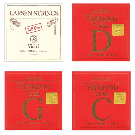 Virtuoso Soloist Viola String Set Medium Gauge With Original Larsen