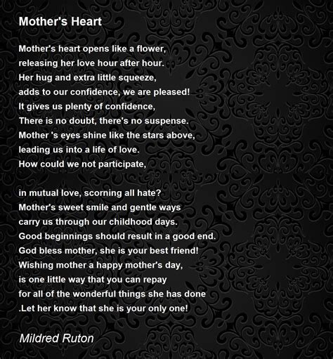 Mothers Heart Mothers Heart Poem By Mildred Ruton