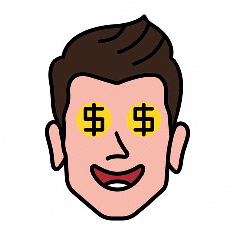 Dollar Emoji Emoticon Face Man Rich Smiley Icon Download On