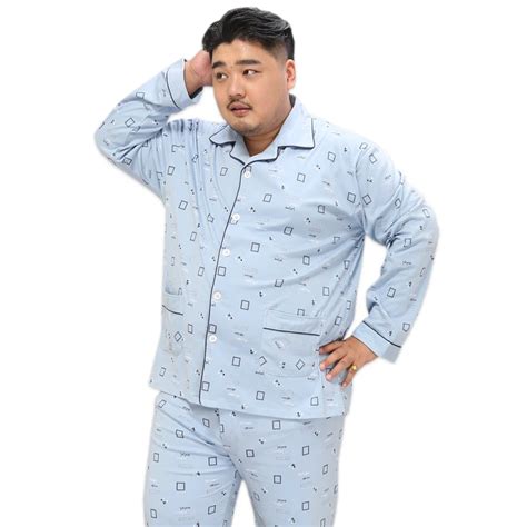 Plus Size 5xl 100 Cotton Pajama Sets Men Simple Plaid Sleepwear Mens