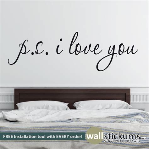 Ps I Love You Wall Decal Love Wall Decal Master Bedroom Etsy