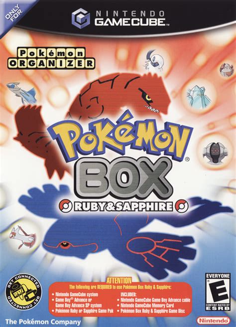 Pokémon Box Ruby And Sapphire 2003 Gamecube Box Cover Art Mobygames