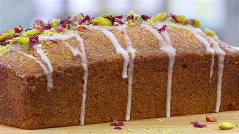 Pistachio Cardamom And Lemon Drizzle Cake Great British Baking Show Pbs Food