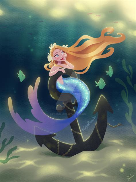 Mermaid On Anchor By Dylanbonner On Deviantart
