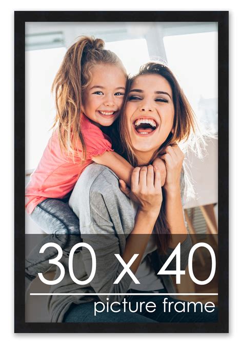 30x40 Frame Black Wood Picture Frame Complete With Frame Grade