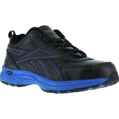 Men's Black Blue Steel Toe Work Athletic Shoe, Reebok Ateron