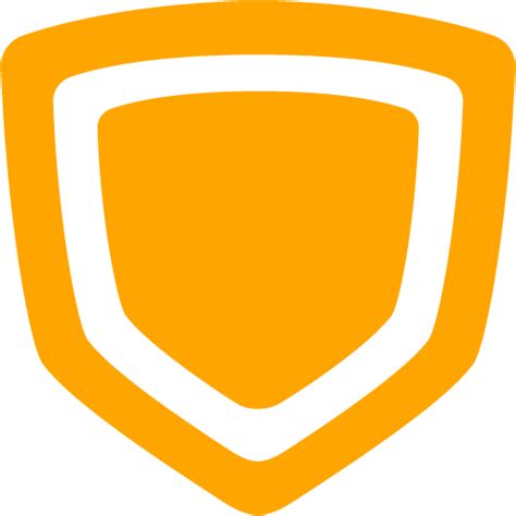 Orange Shield 2 Icon Free Orange Shield Icons