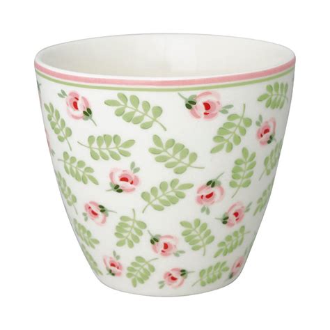 Copo De Cer Mica Latte Cup Lily Petit White Greengate True Friends