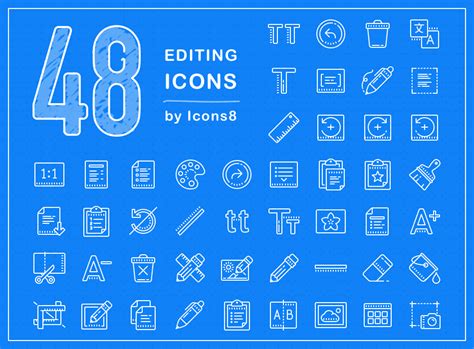 48 Free Editing Icons In Eps And Svg By Alex Ionescu Pixelsmarket