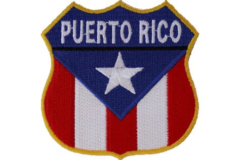 Puerto Rico Flag Shield Patch Embroidered Patches By Ivamis Patches
