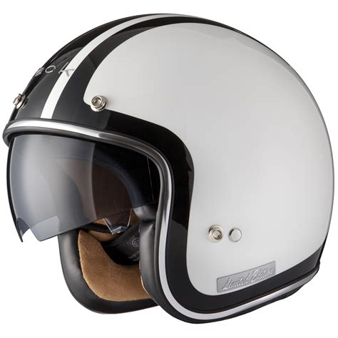 Black Clash White Limited Edition Helmet Motorcycle Retro
