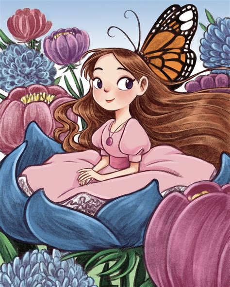 Thumbelina An Art Print By Courtney Godbey Inprnt Book Art Drawings