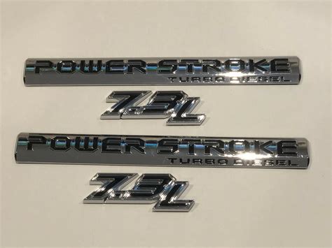 73l 73 Power Stroke Turbo Diesel Emblems Fits Ford F250 F350 15