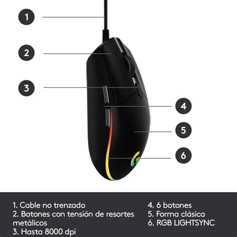 Logitech g203 lightsync mouse software & drivers for windows 10, 8.1, 8, and 7, as well as mac os, mac os x, manual setup, install, and review. Logitech G203 Lightsync 2nd Gen Rato Gaming 8000DPI RGB Preto