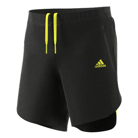 Adidas Ultra 7inch Mens Running Short Blackacid Yellow The