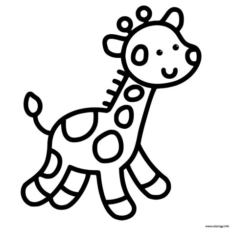 Coloriage Girafe Maternelle Bebe Facile Dessin Girafe à Imprimer