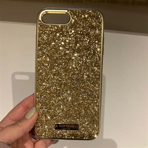Kate spade iphone 7 plus & iphone 8 plus cover case charlotte stripe pink clear. Kate Spade Gold Sparkle iPhone Case - Sparkle Iphone 8 ...
